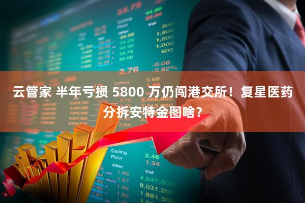 云管家 半年亏损 5800 万仍闯港交所！复星医药分拆安特金图啥？